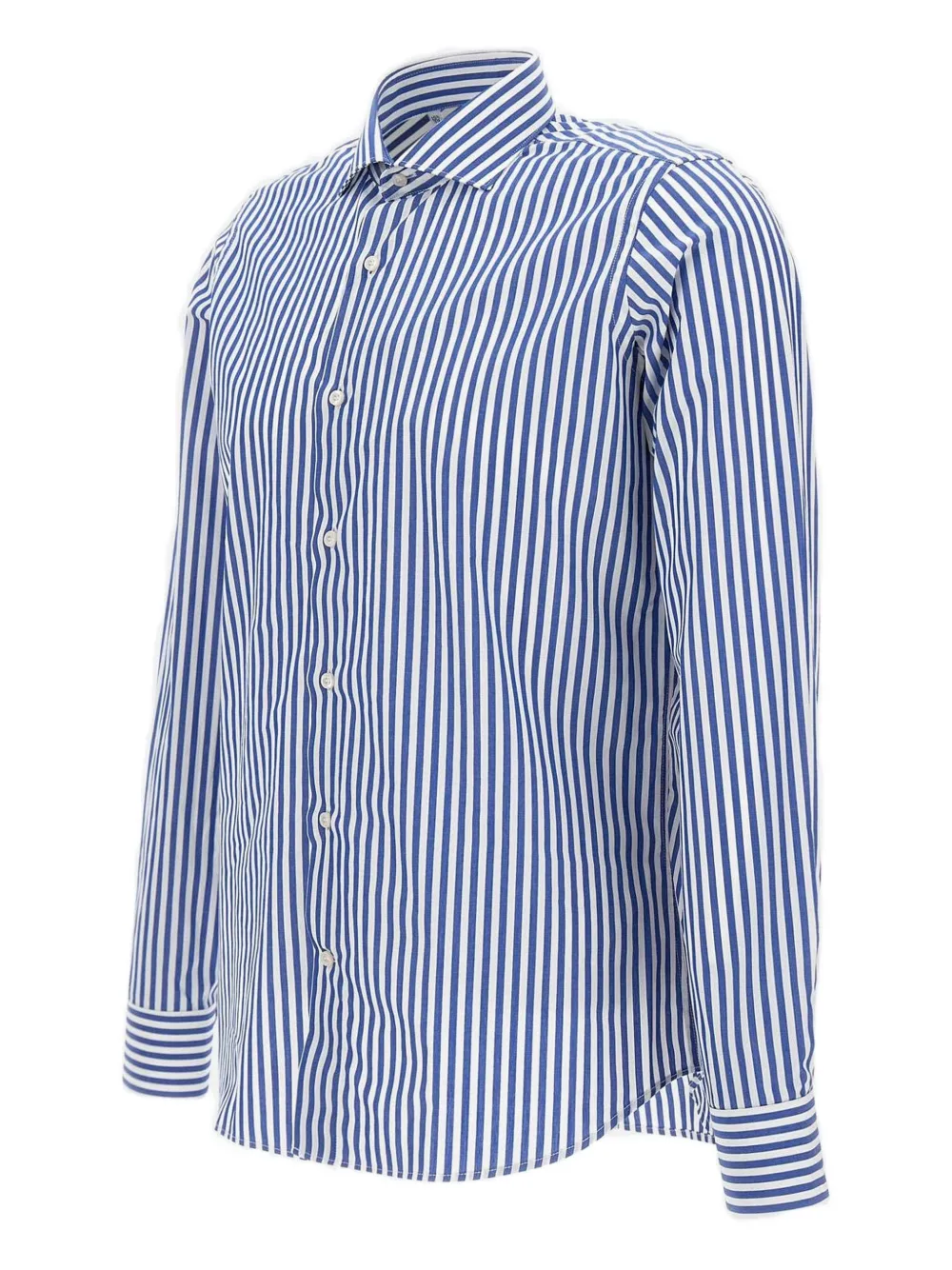Marchesani Striped Button Shirt In Blue