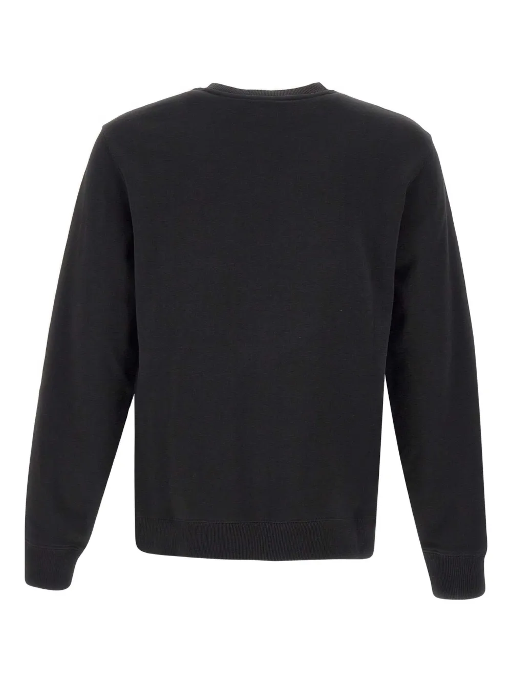 Sun 68 Embroidered-logo Crew-neck Sweater In Black