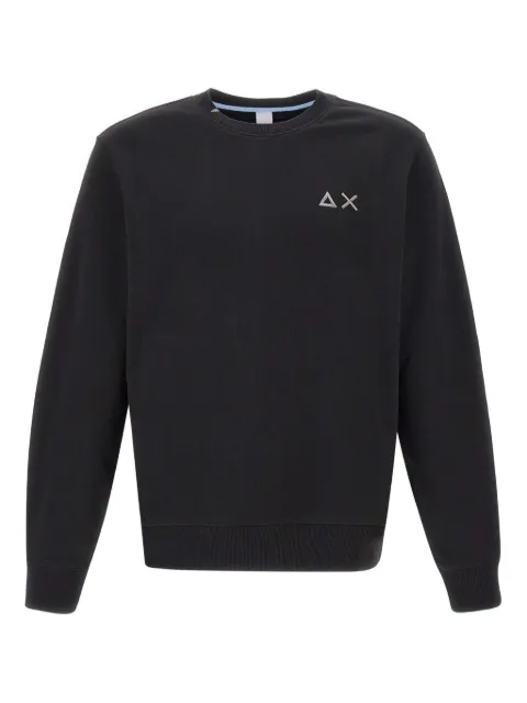 Sun68 embroidered-logo crew-neck sweater