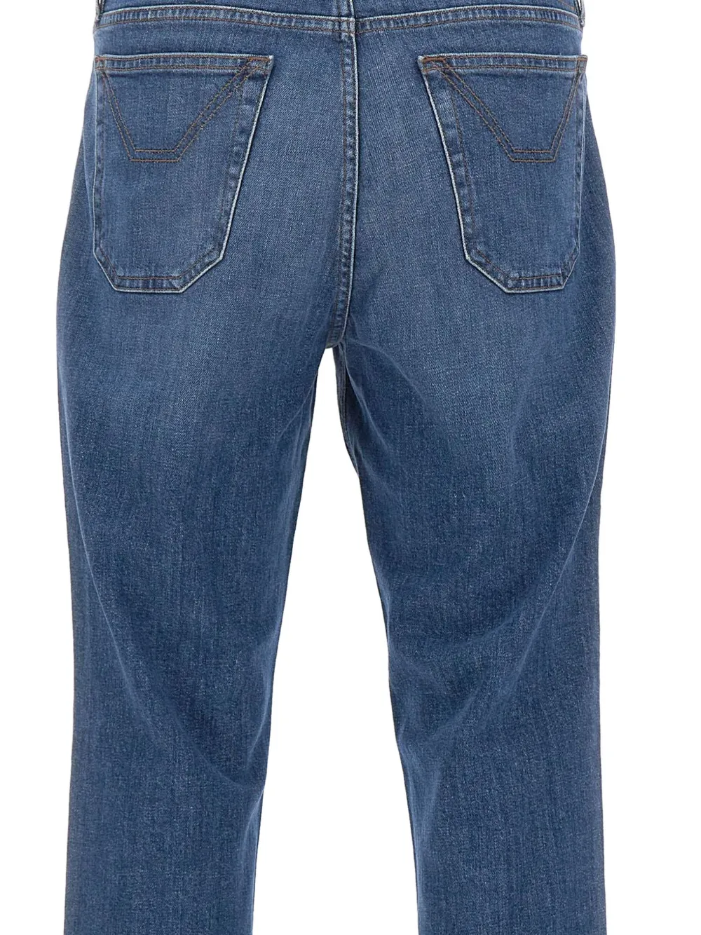 Jeckerson John Five-pockets Embroidered-logo Jeans In Blue