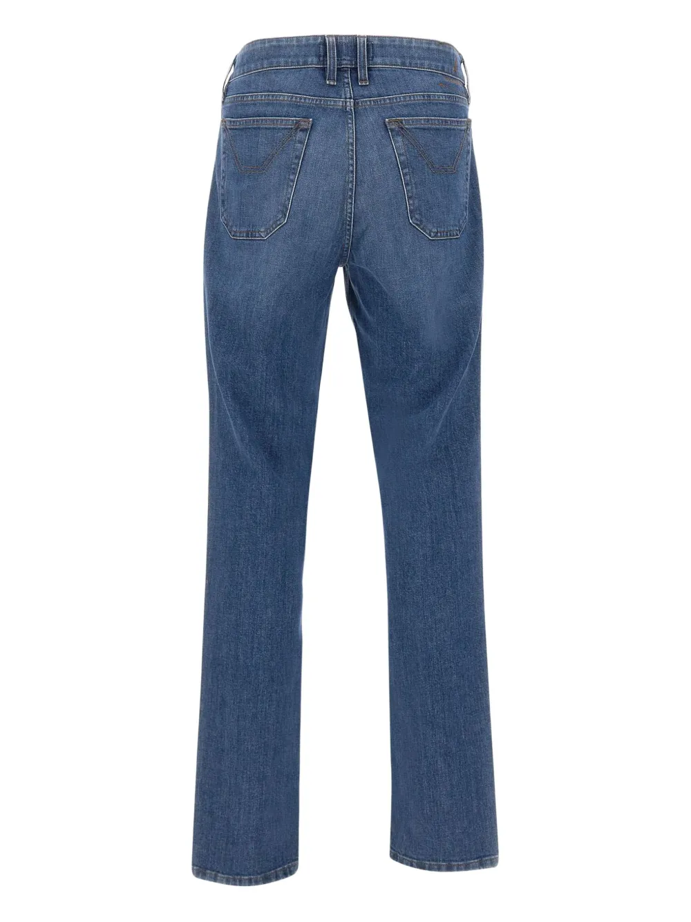 JECKERSON John five-pockets embroidered-logo jeans - Blauw