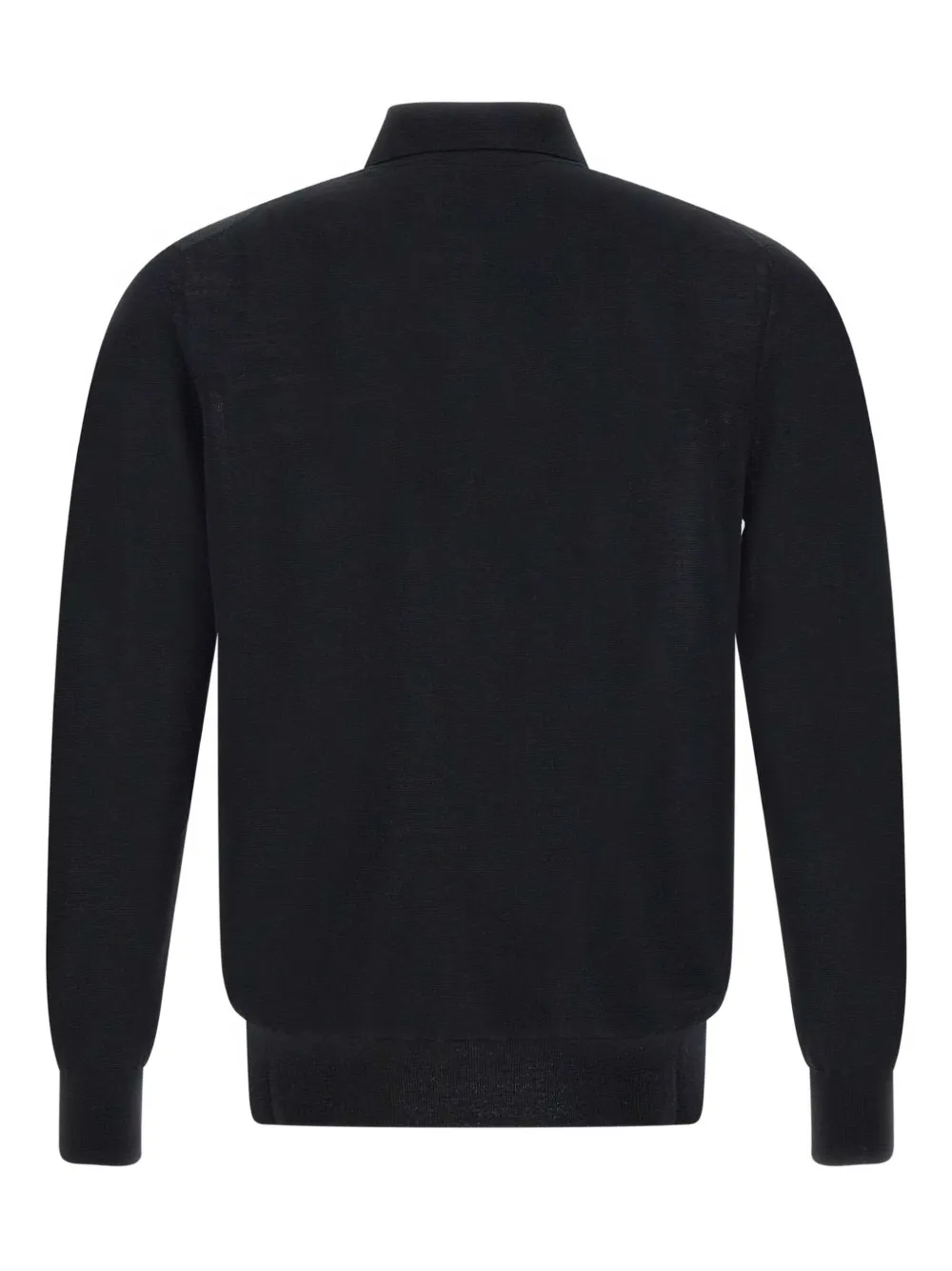 Kangra button long-sleeve polo shirt - Zwart