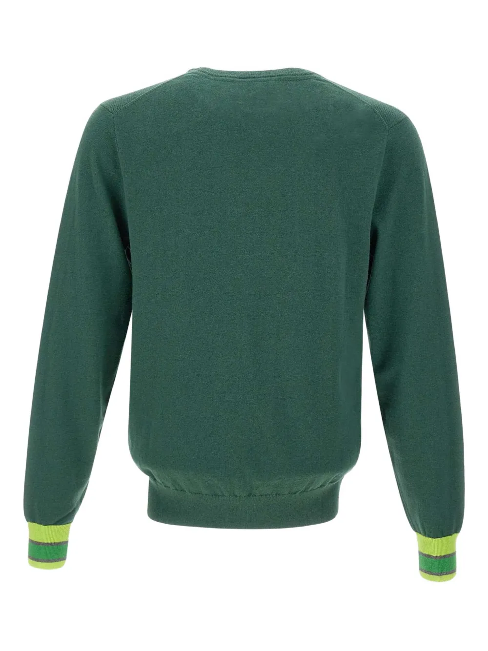 Sun 68 Logo-embroidered Ribbed Sweater In Green