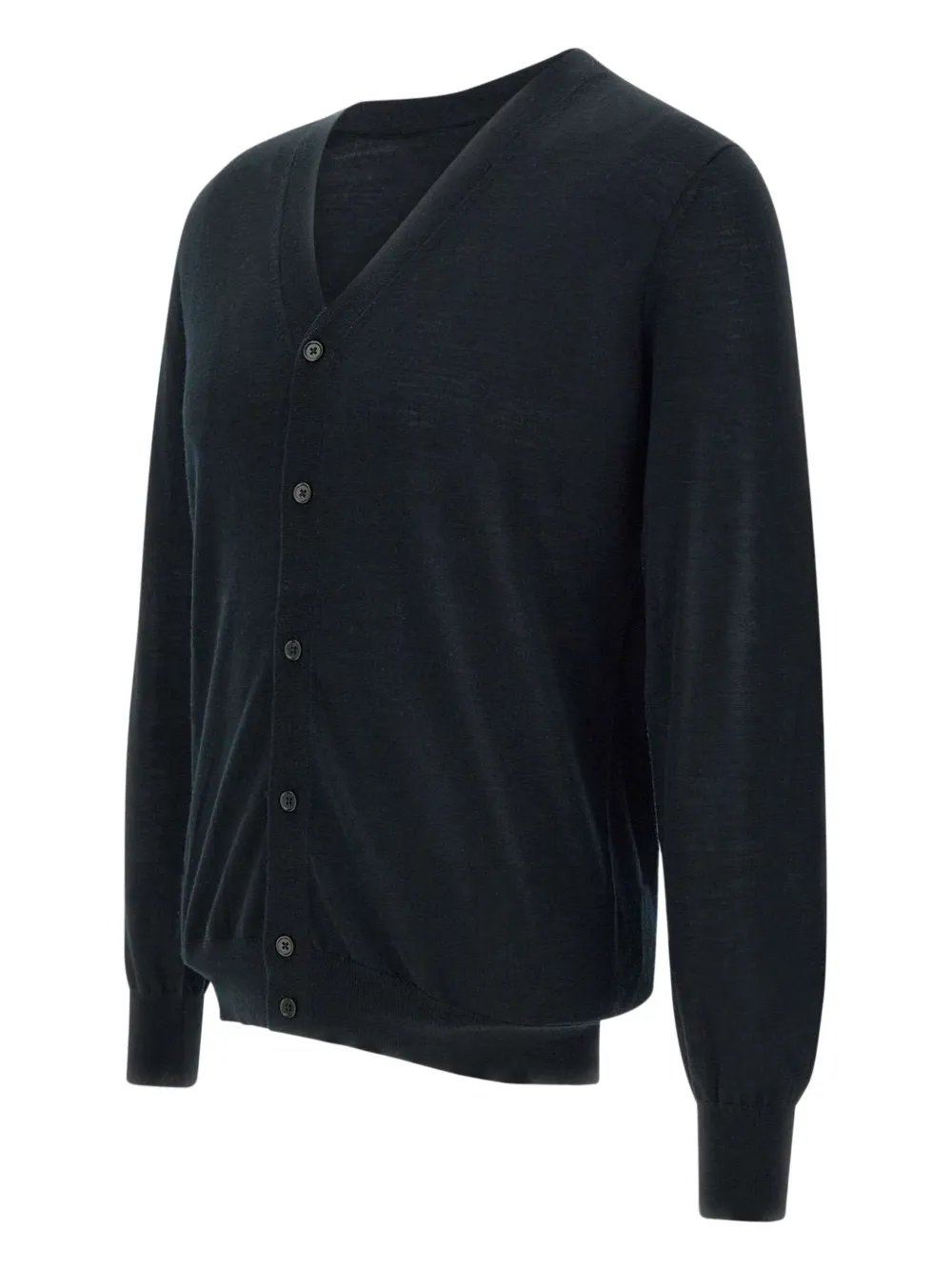 Kangra Vest met V-hals en knoop Zwart