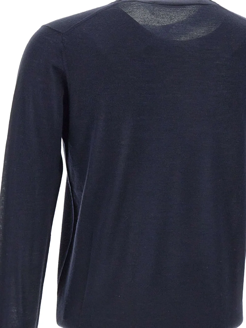 Kangra Geribbelde trui met ronde hals Blauw