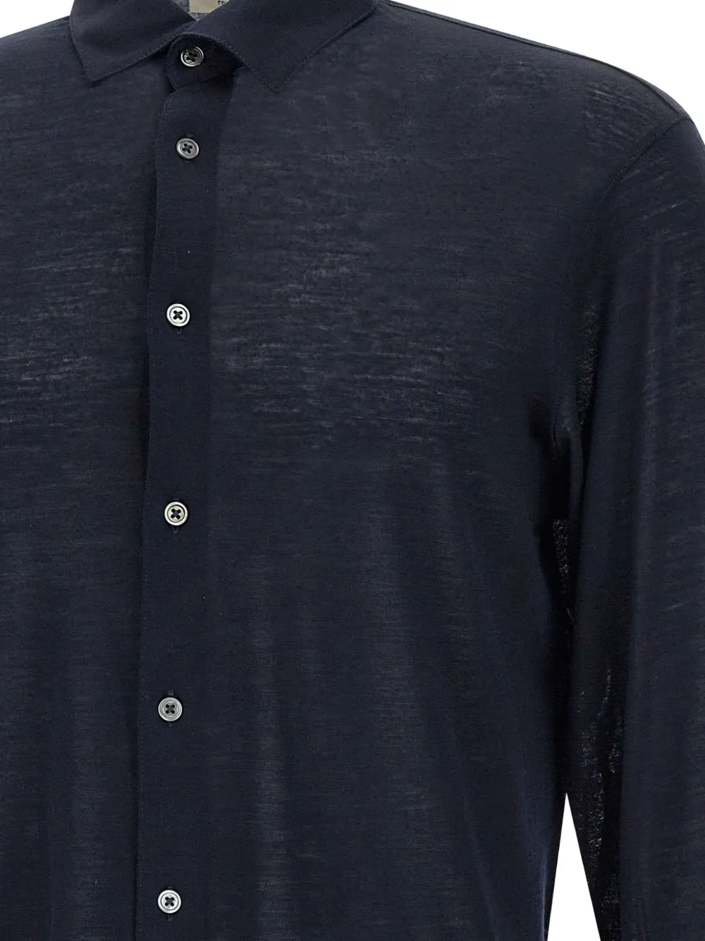 Filippo De Laurentiis Overhemd met knoop en lange mouwen Blauw