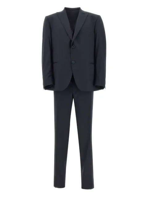 Marchesani peaked-lapels three-piece single-breasted suit