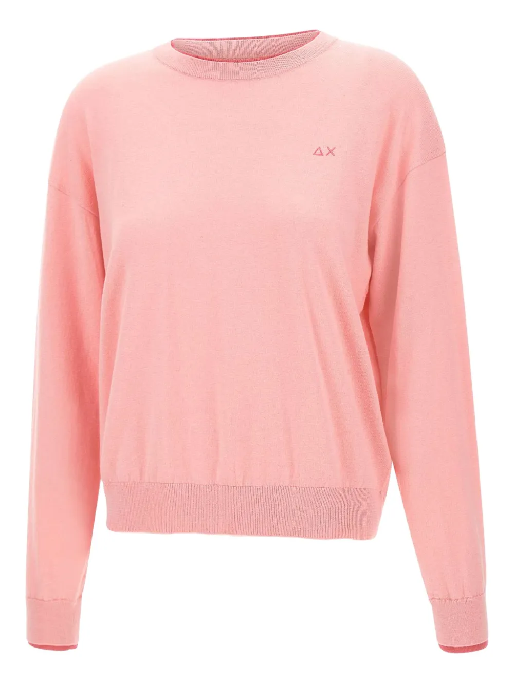 Sun 68 Long-sleeve Logo Sweater In Pink