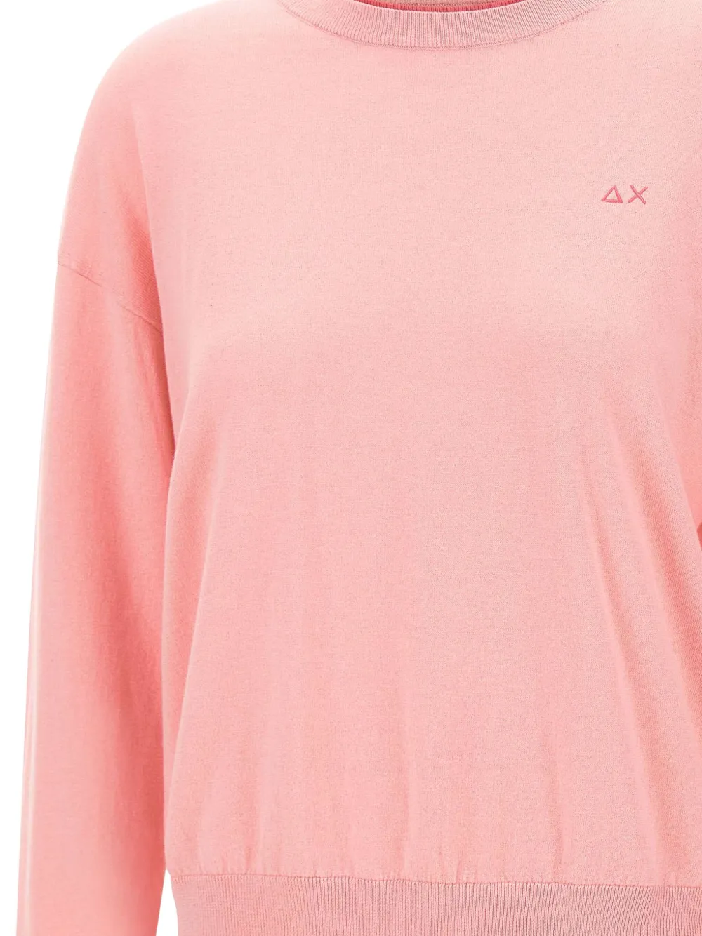 Sun 68 Long-sleeve Logo Sweater In Pink