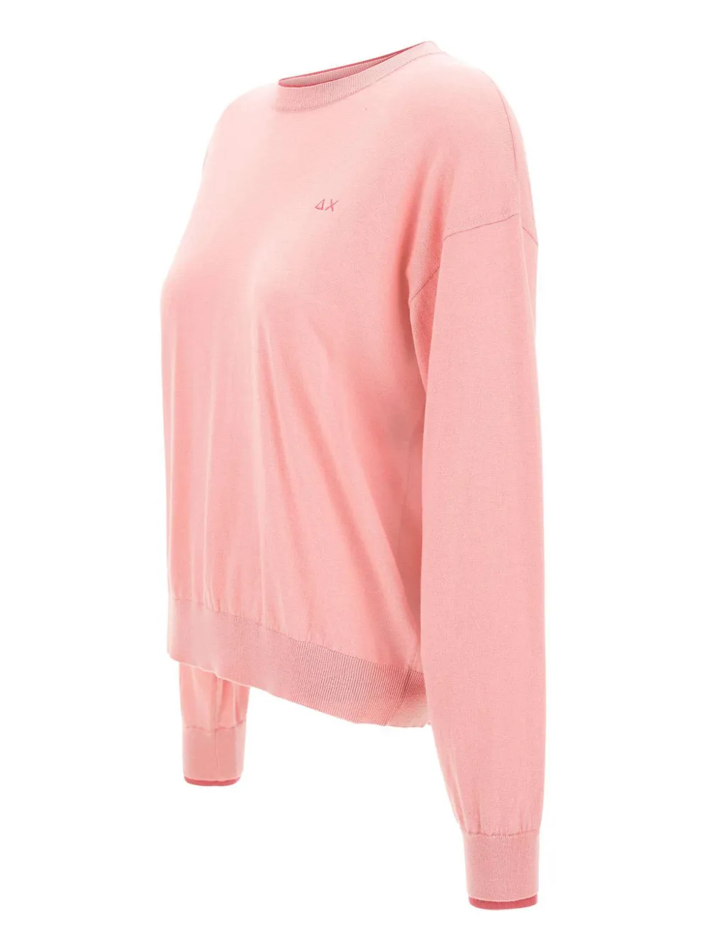 Sun 68 Long-sleeve Logo Sweater In Pink