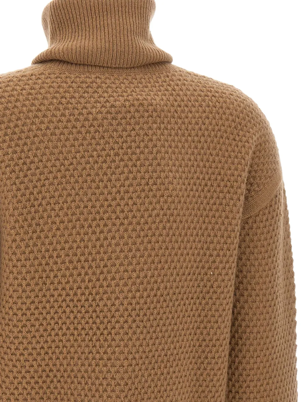 Max Mara Honeycomb sweater met hoge kraag Bruin
