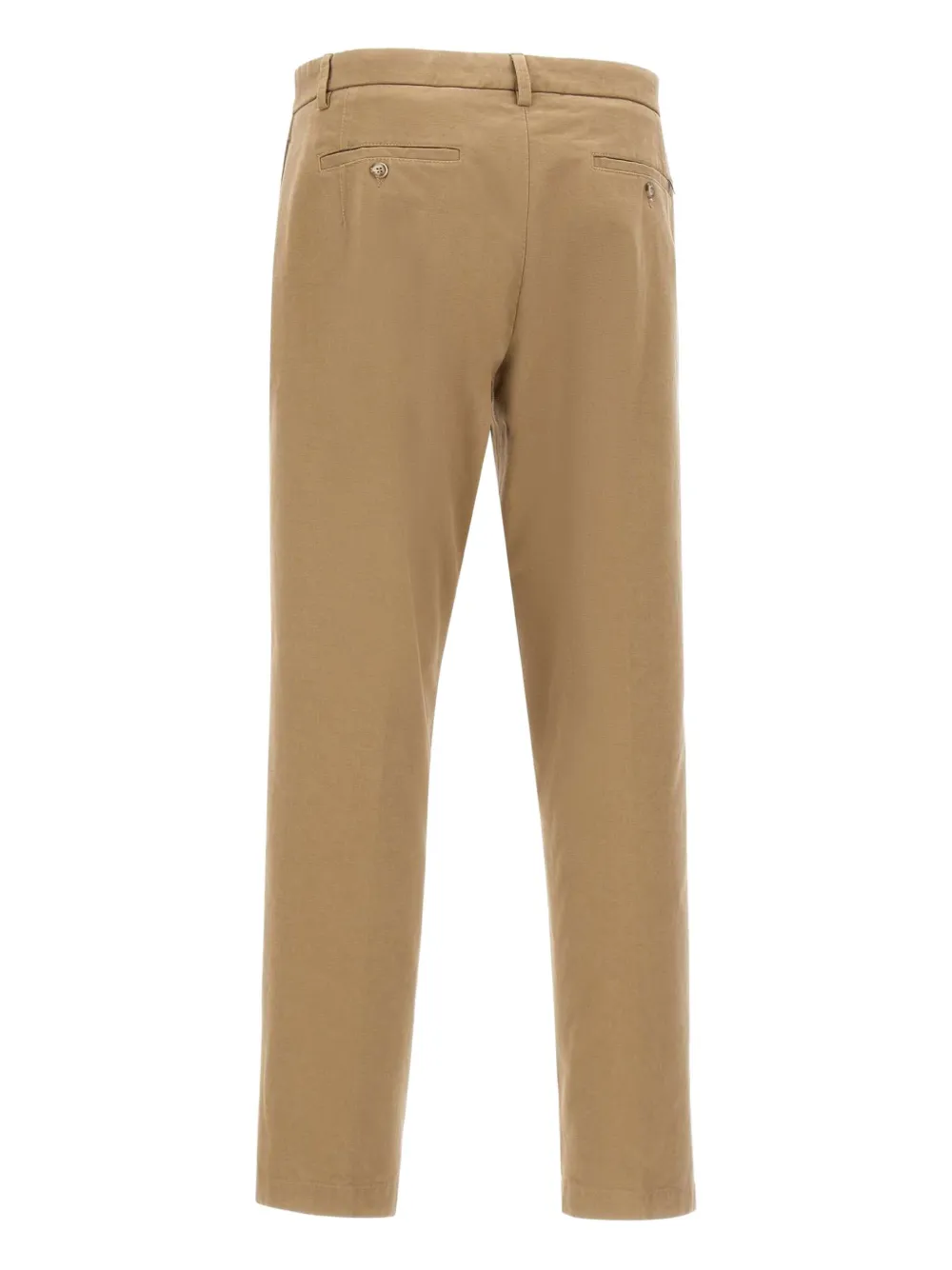 Re-Hash Katoenen straight broek met knopen Beige