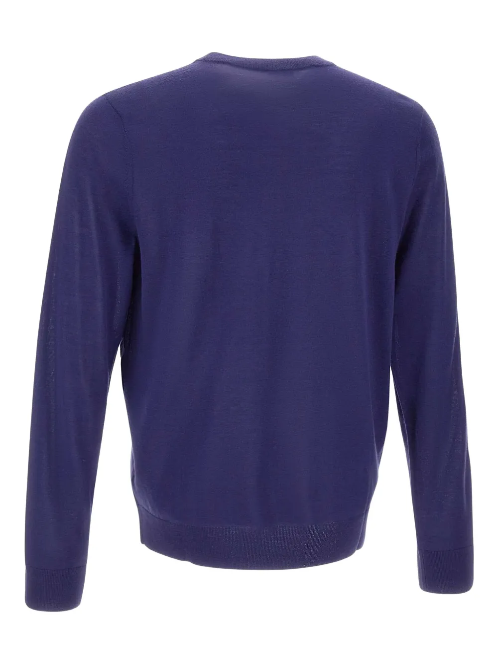 Paul Smith Crew-neck Embroidered-logo Sweater In Purple