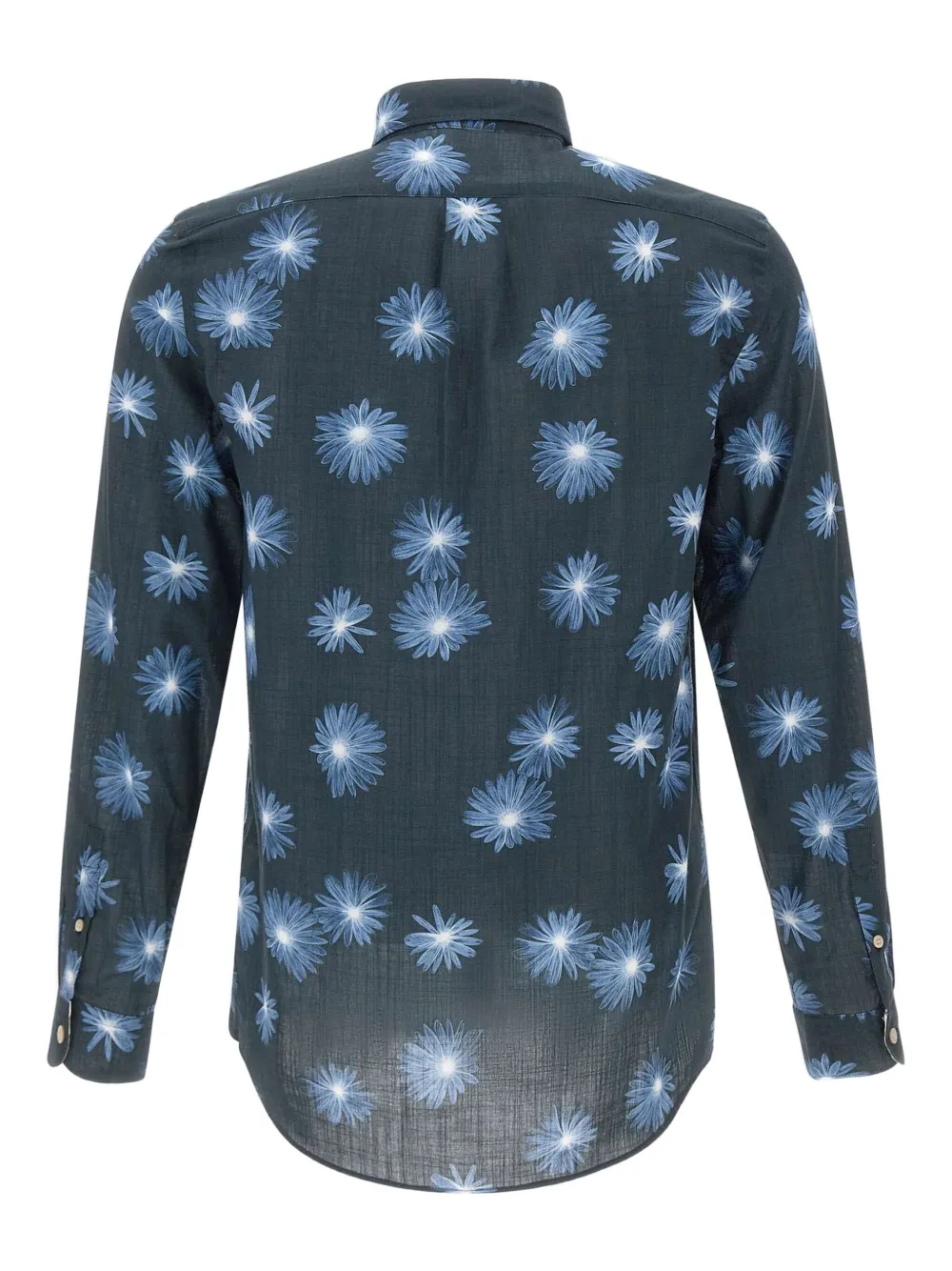 Paul Smith floral print button shirt - Blauw