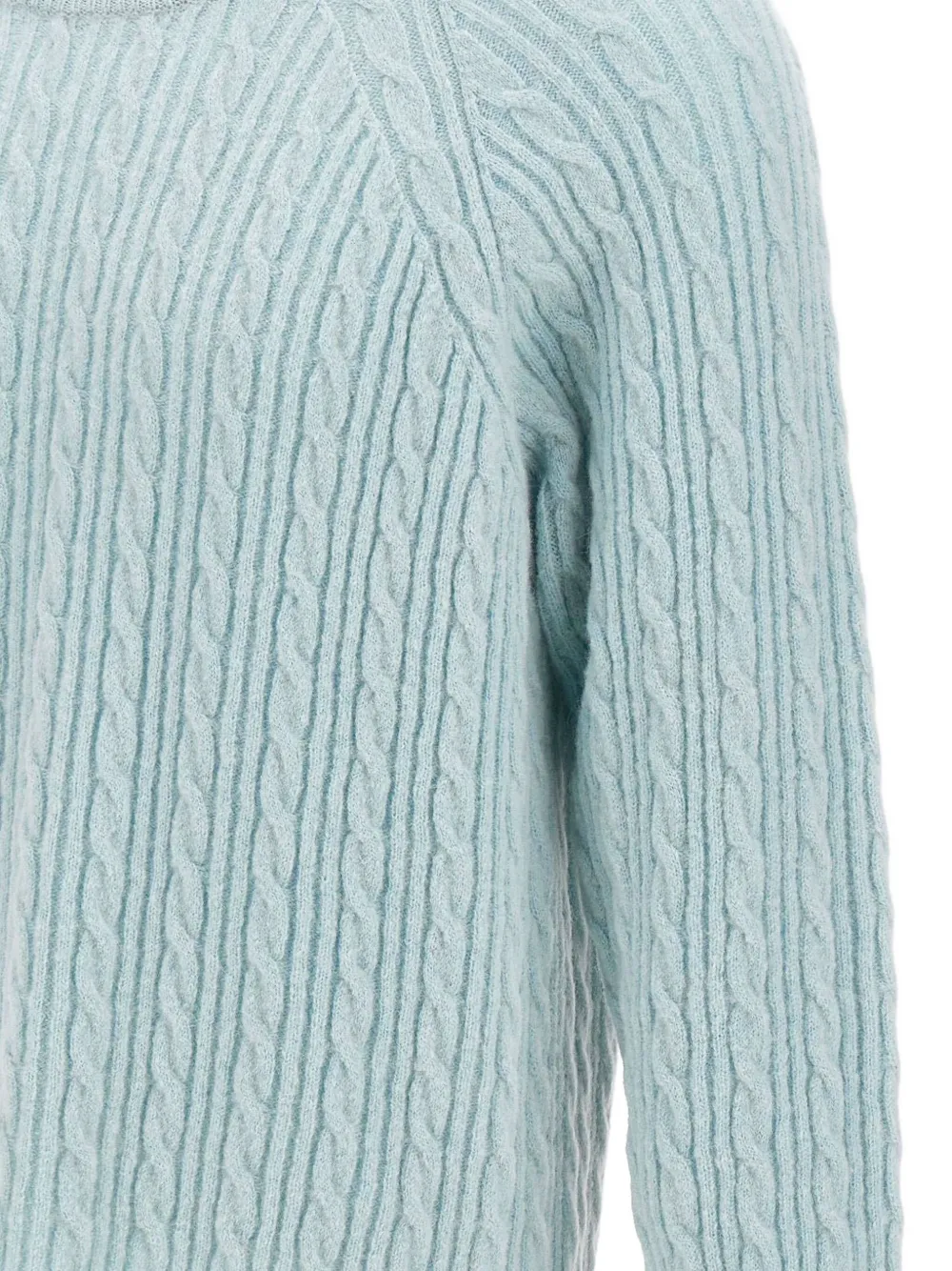 Paul Smith Kabelgebreide trui met ronde hals Blauw