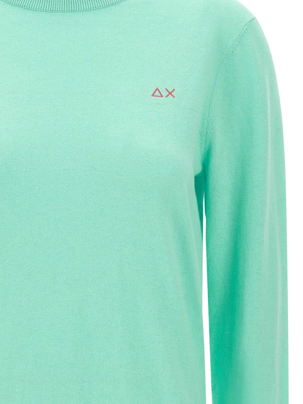 Sun 68 Long-sleeved Crew-neck Sweater In Green
