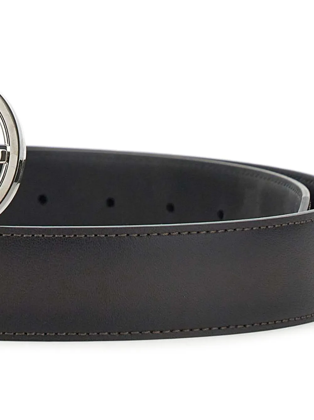 Montblanc Horseshoe leren riem Zwart