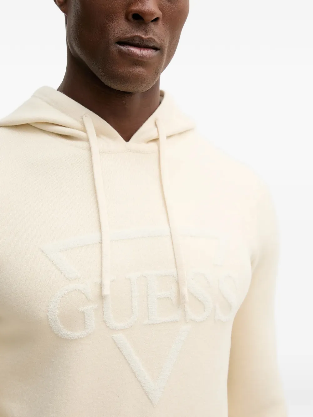 GUESS USA Hoodie met logo Beige