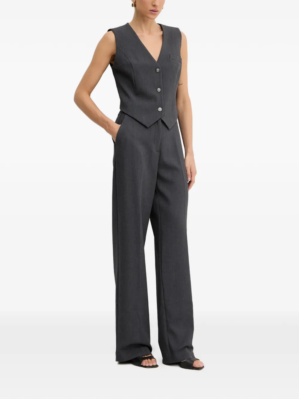 GUESS USA Joandra blazer met knopen Grijs