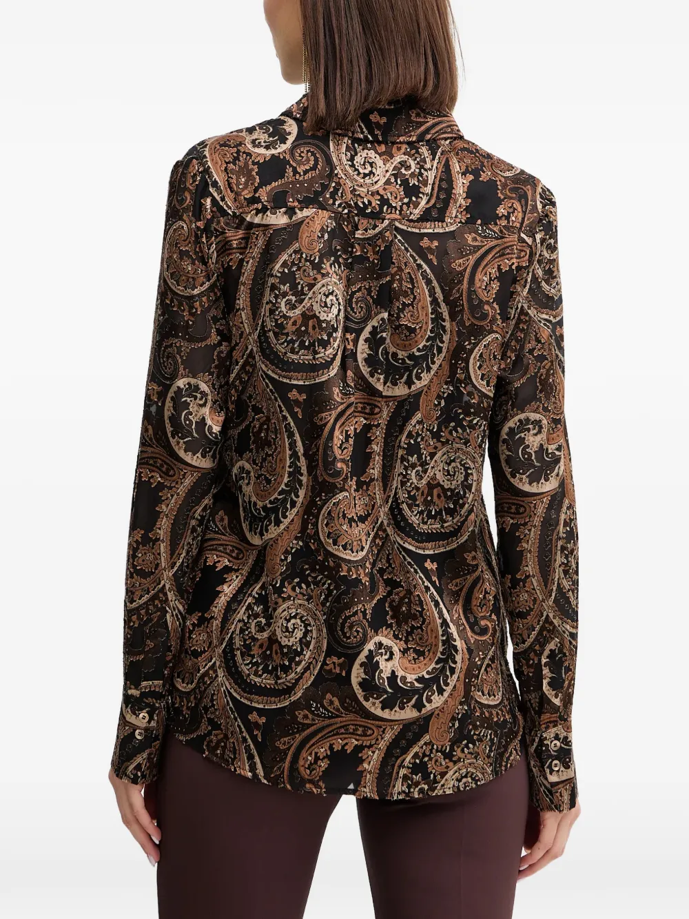 Clarisse Paisley-Pattern Buttoned Shirt