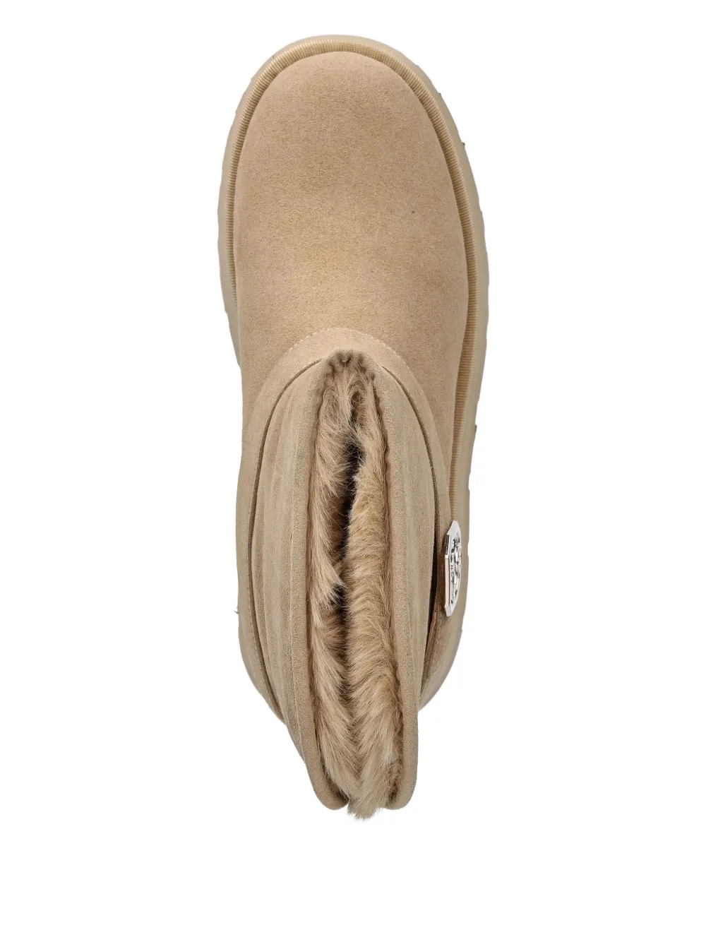 GUESS USA 45mm buckle-logo strap ankle boots Beige