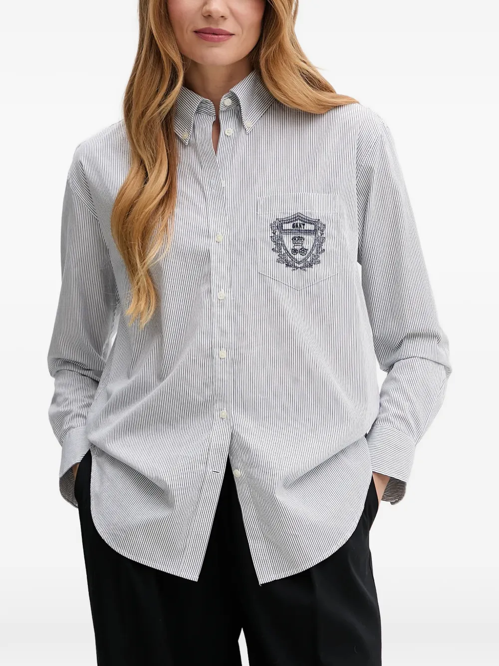 Gant camisa con rayas bordadas | blanco | Image 1