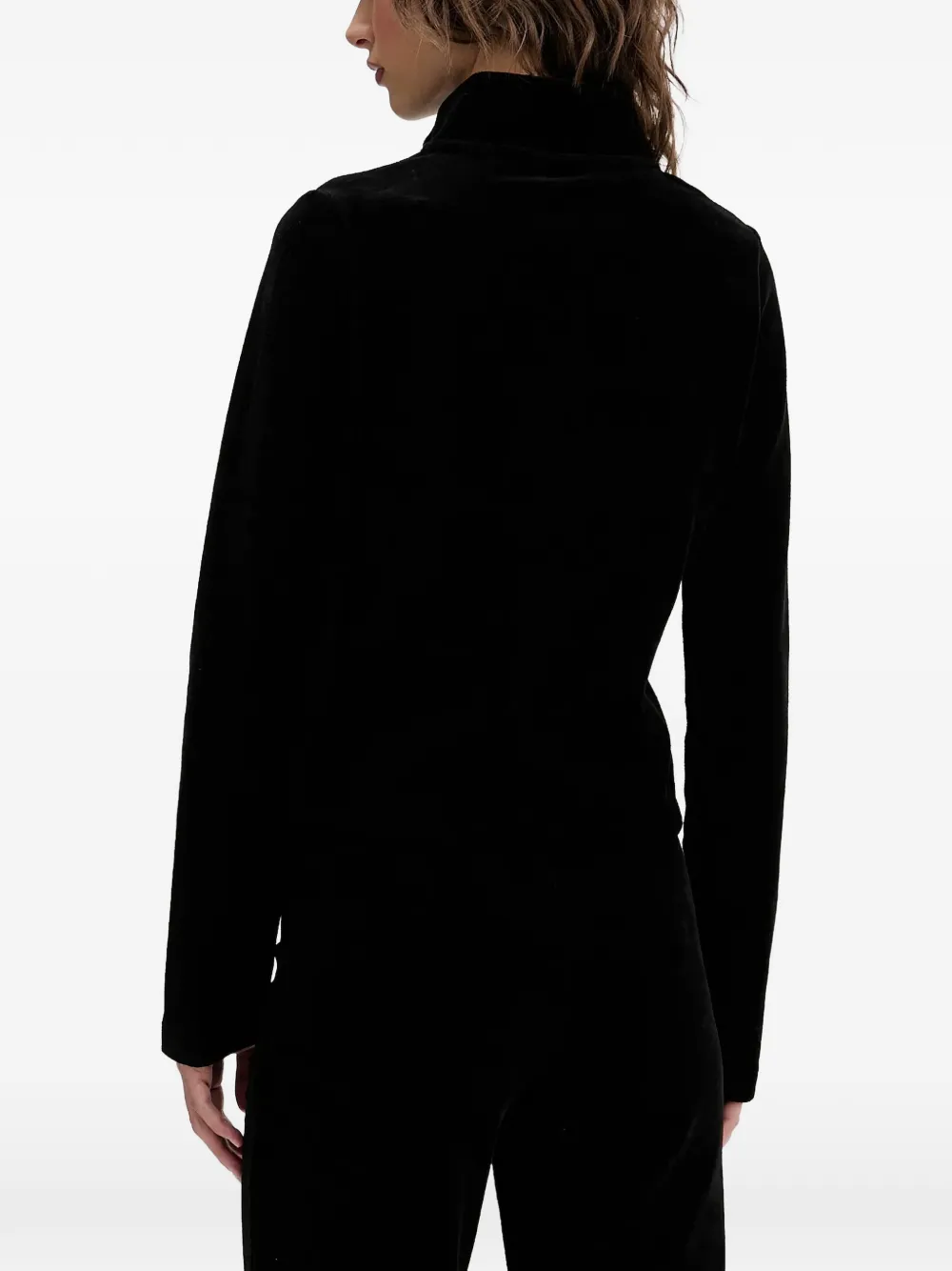 Hugo Boss Zip-up Long-sleeve Sweatshirt In Black