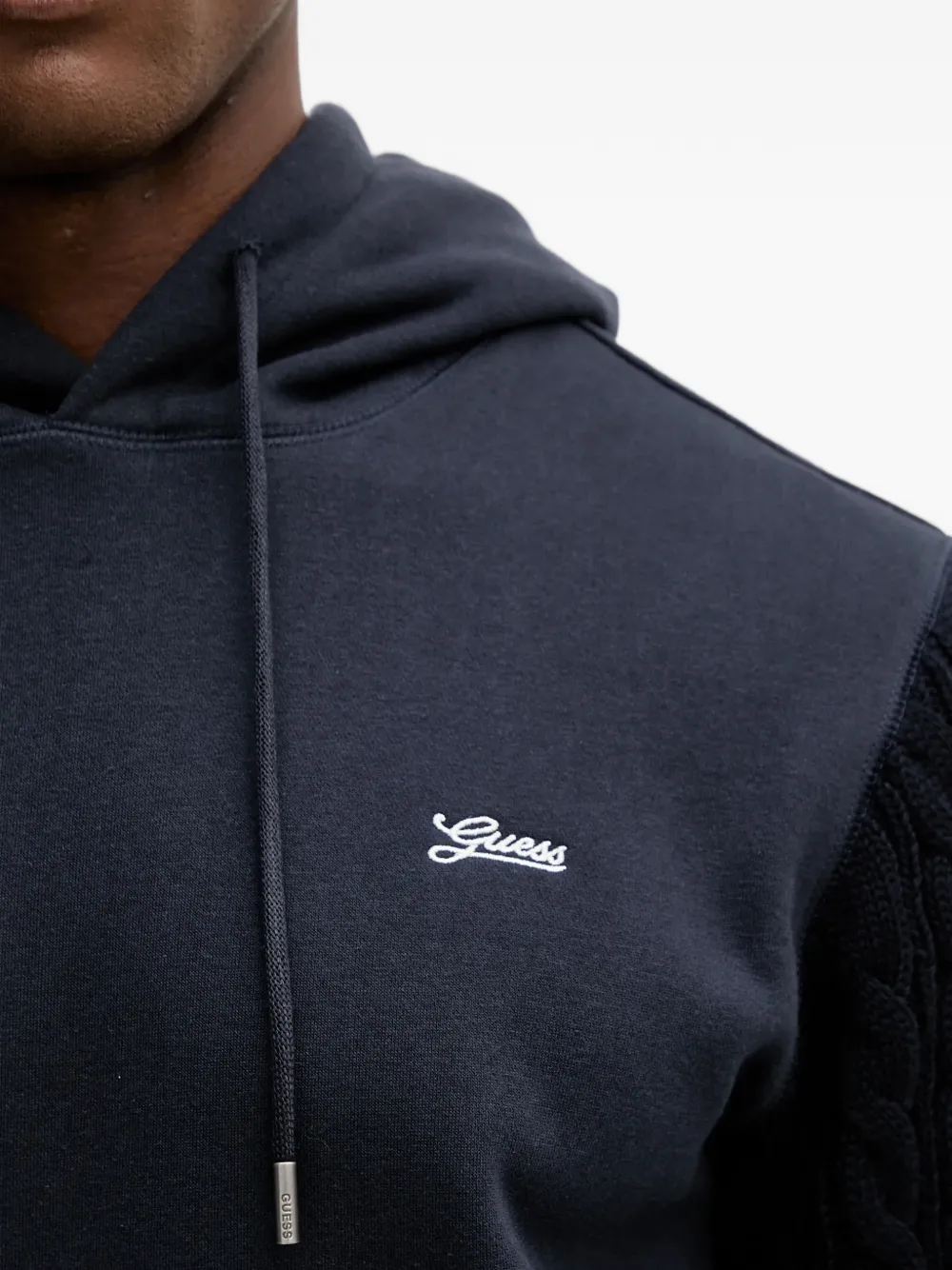 GUESS USA Hoodie met logodetail Blauw
