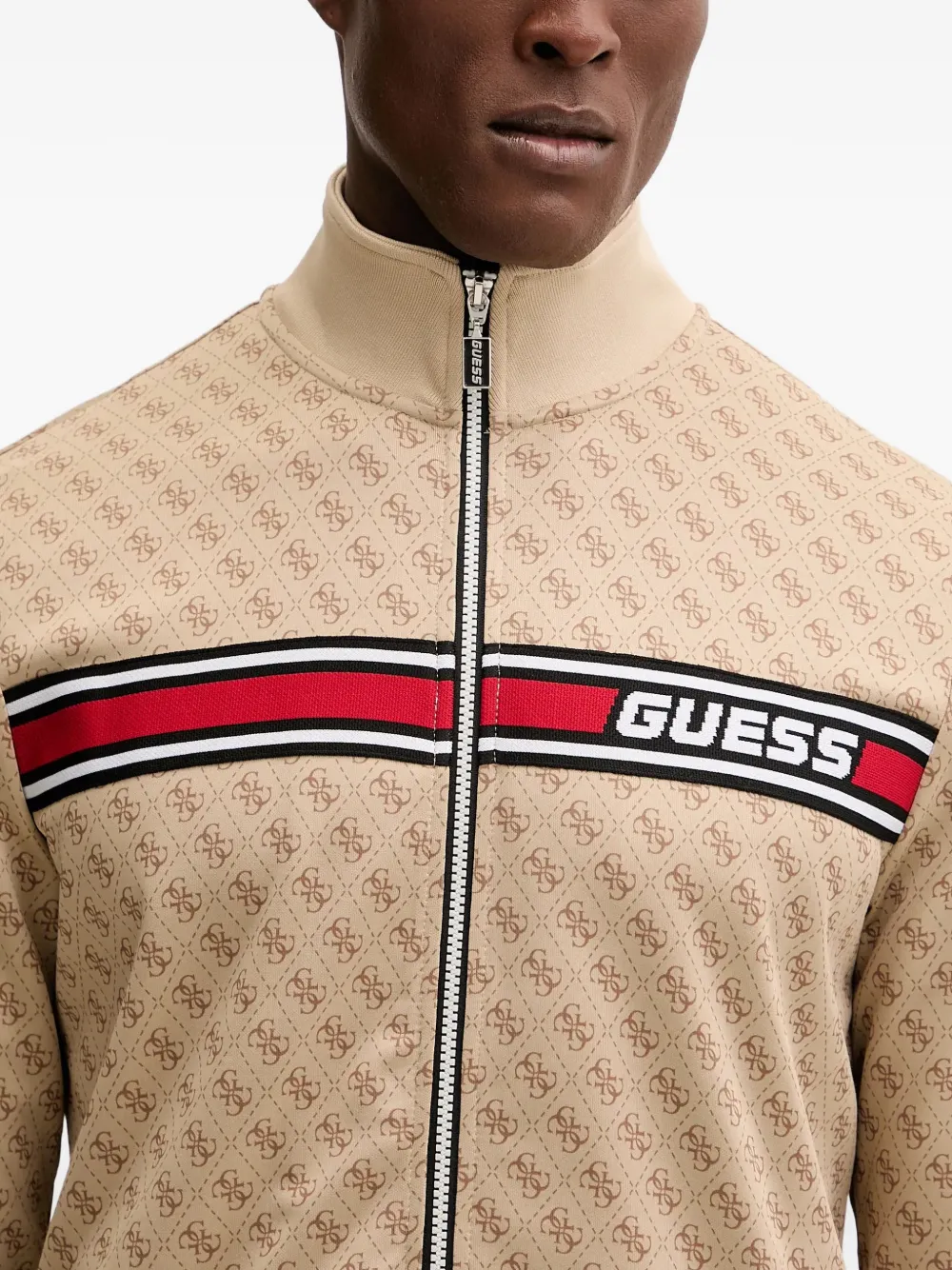 GUESS USA モノグラム トラックジャケット | ニュートラル | FARFETCH JP