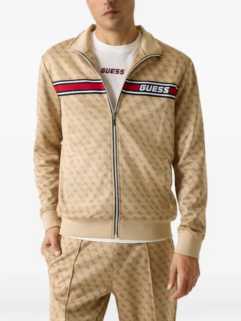 GUESS USA træningsjakke med monogram og lynlås