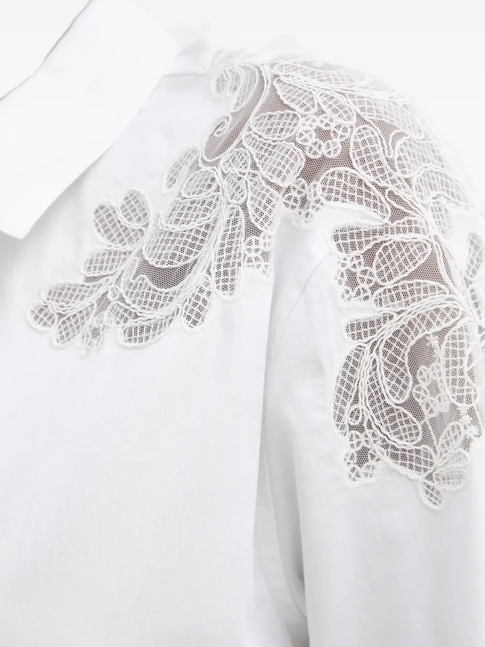 GUESS USA blouse met detail van kant Wit