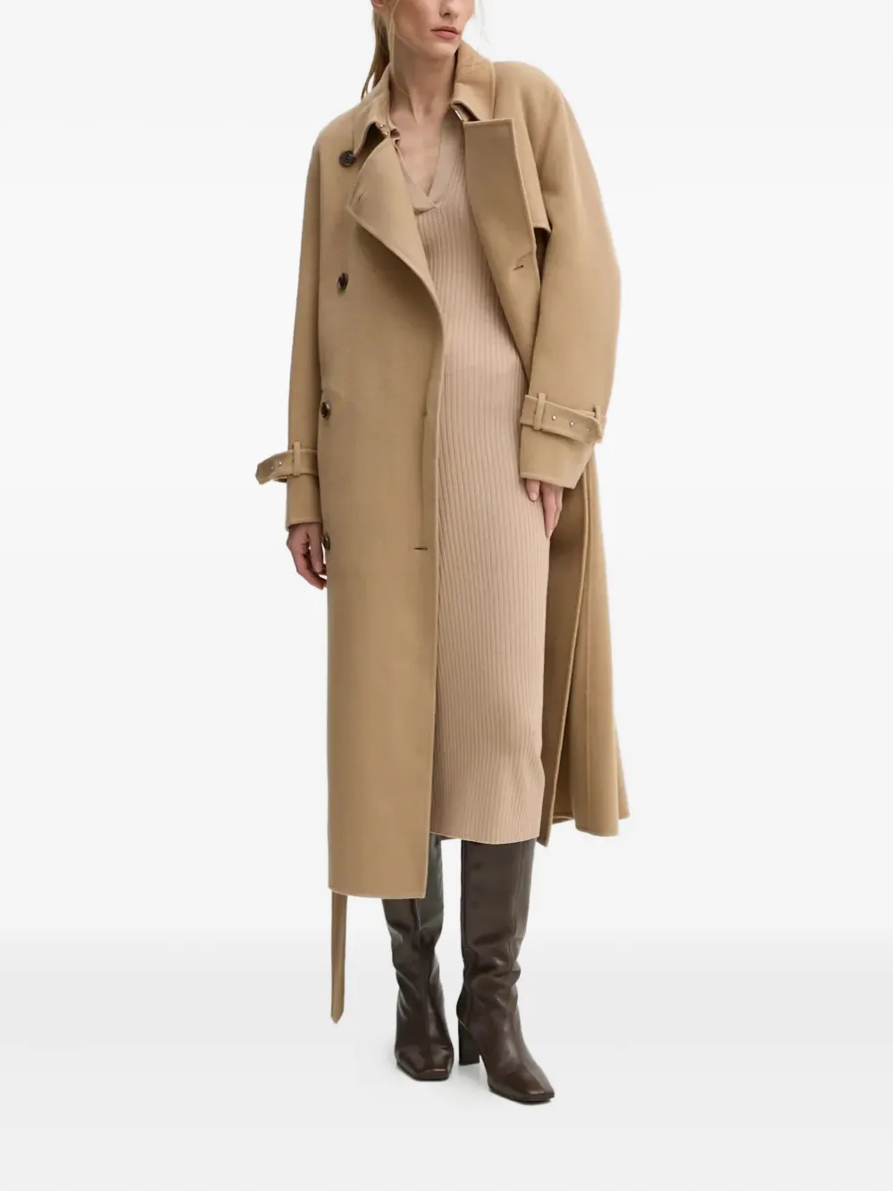 FROM FUTURE V-neck dress - Beige