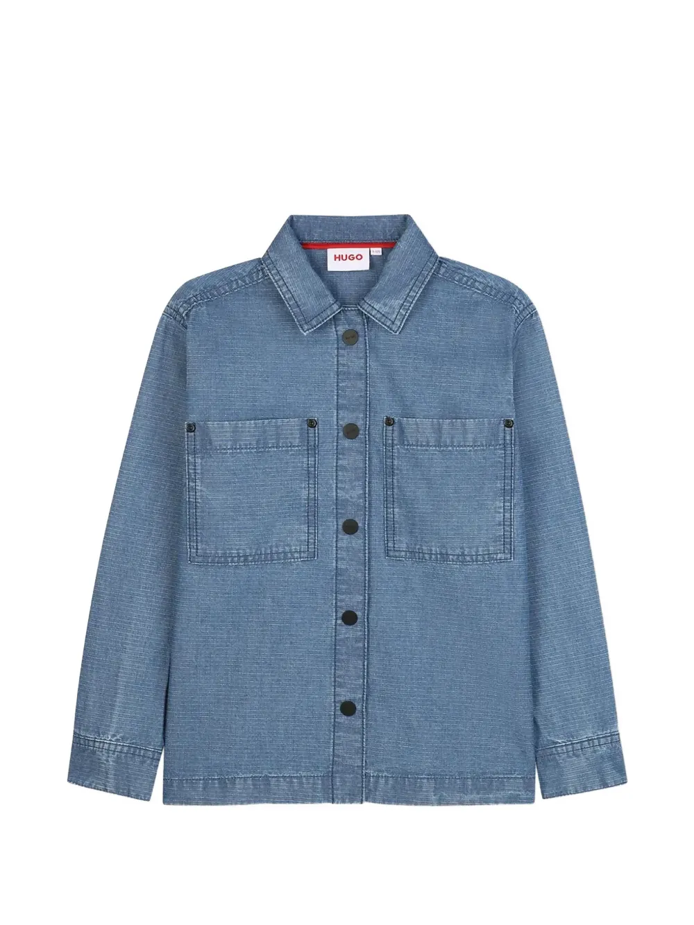 HUGO KIDS buttoned chest-pocket shirt - Blu