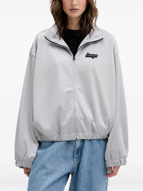 HUGO chamarra bomber con parche del logo y cierre