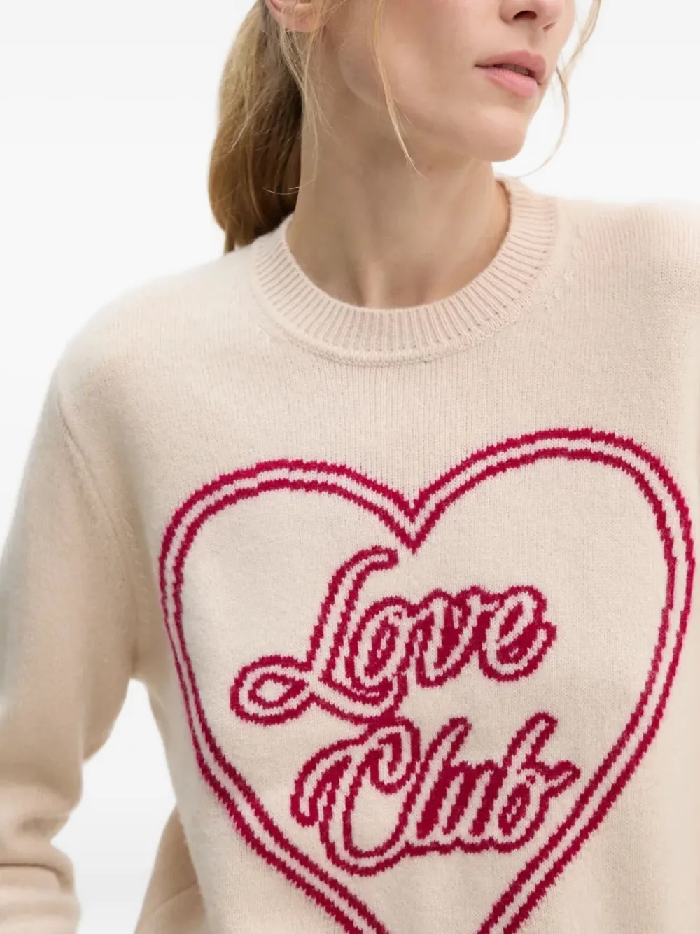From Future Heart-graphic Sweater In Neutral