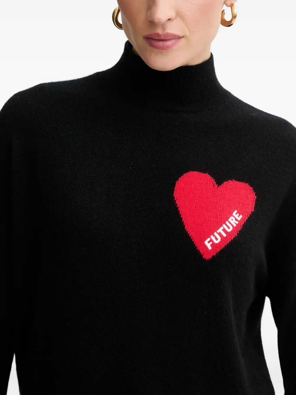 FROM FUTURE heart-motif roll-neck sweater | Knitted Sweaters | Image 2
