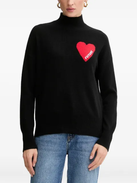 FROM FUTURE suéter con motivo de corazón y cuello vuelto
