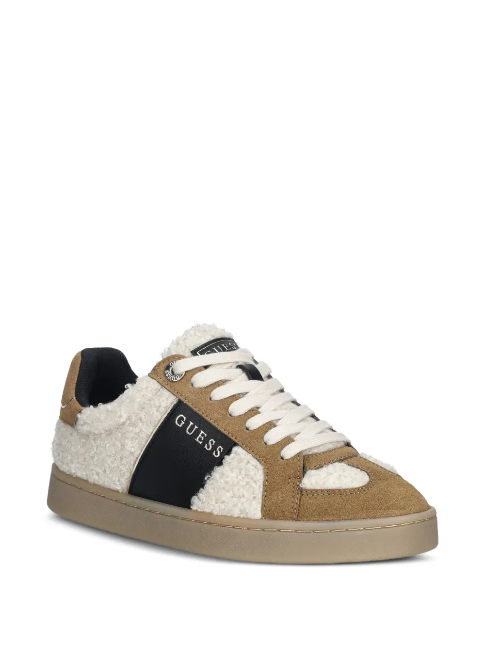 GUESS USA Jrone sneakers van imitatiebont - Beige