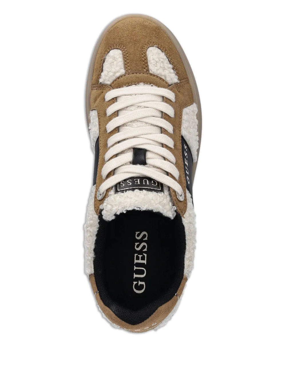 GUESS USA Jrone sneakers van imitatiebont Beige