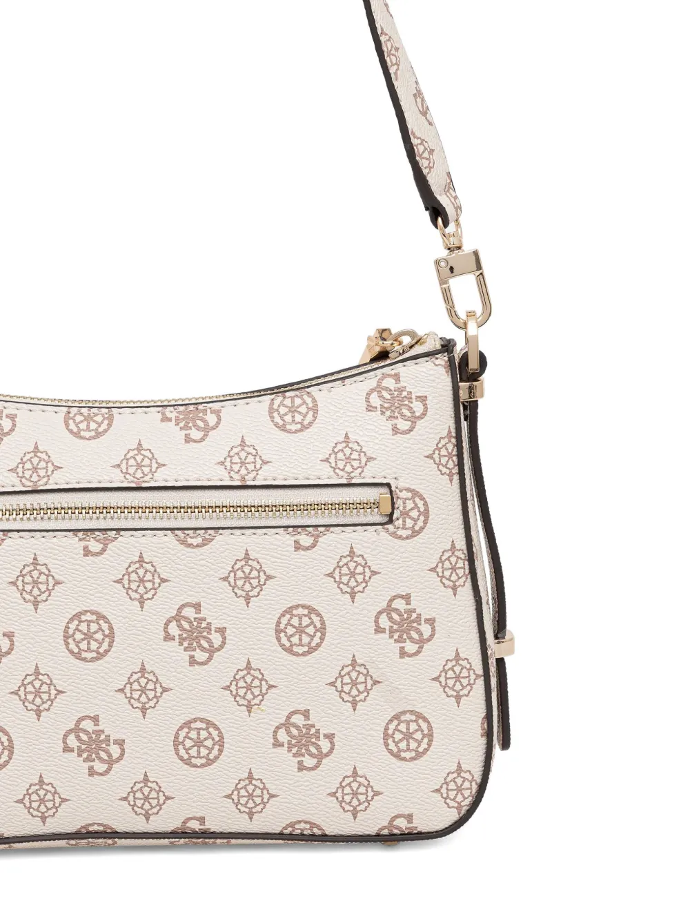 Guess Usa Daryna Monogram-pattern Shoulder Bag In Neutral