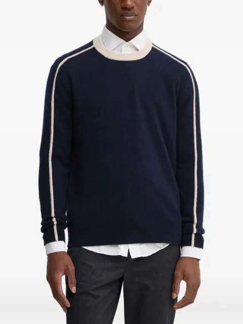 FROM FUTURE contrast-trim stripe-detail sweater