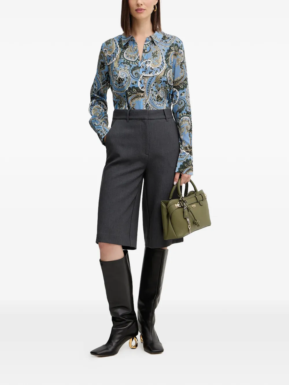 GUESS USA Clarisse blouse met paisley-print - Blauw