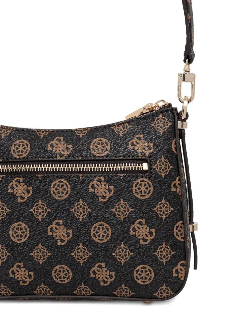 Guess Usa Daryna Monogram-pattern Shoulder Bag In Black