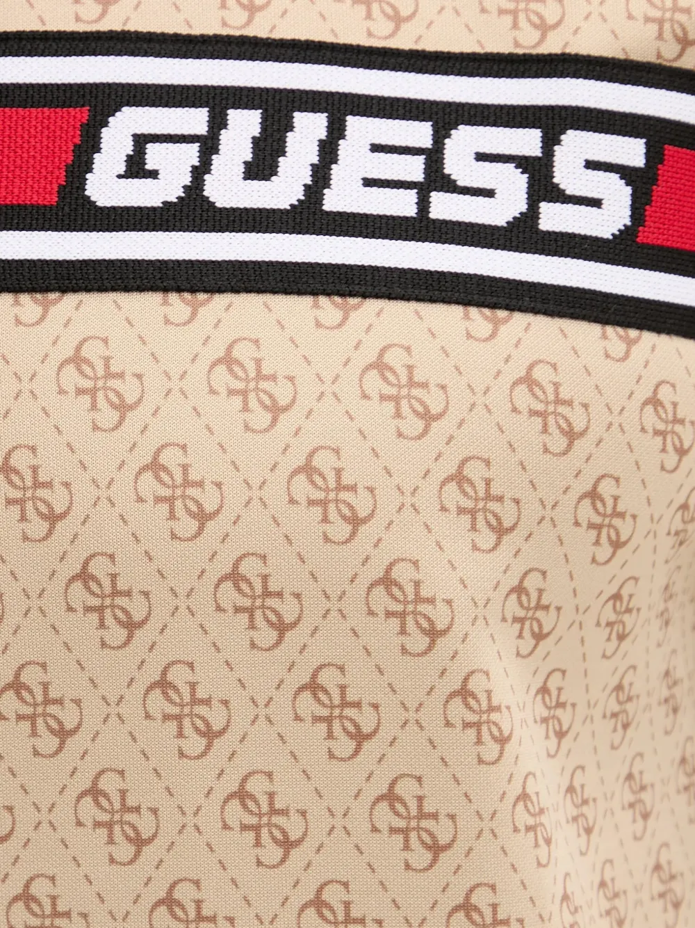 GUESS USA Hoodie met monogram-print Beige