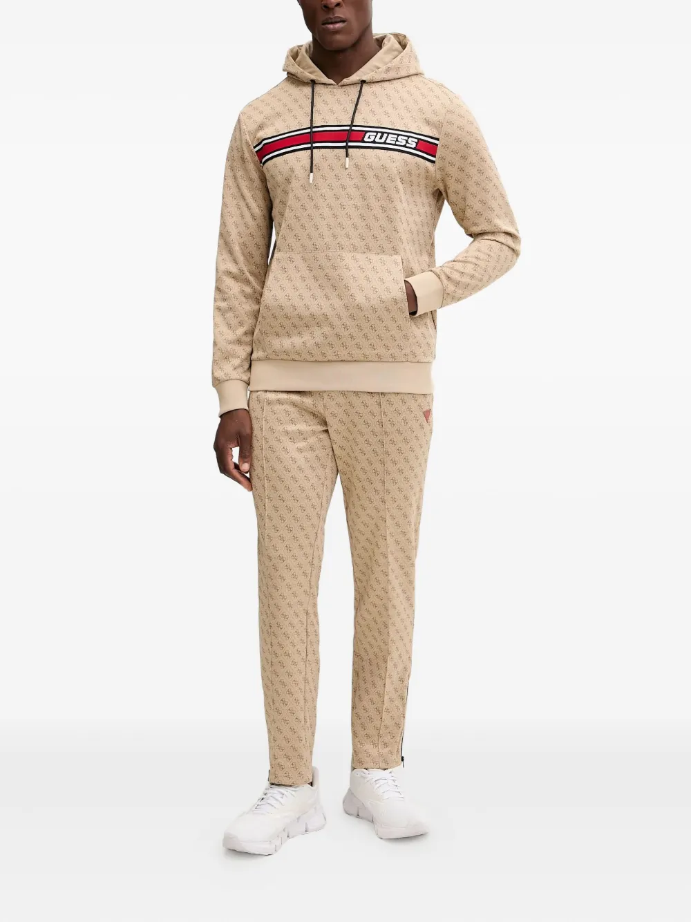 GUESS USA monogram-pattern drawstring hoodie | Hoodies | Image 2