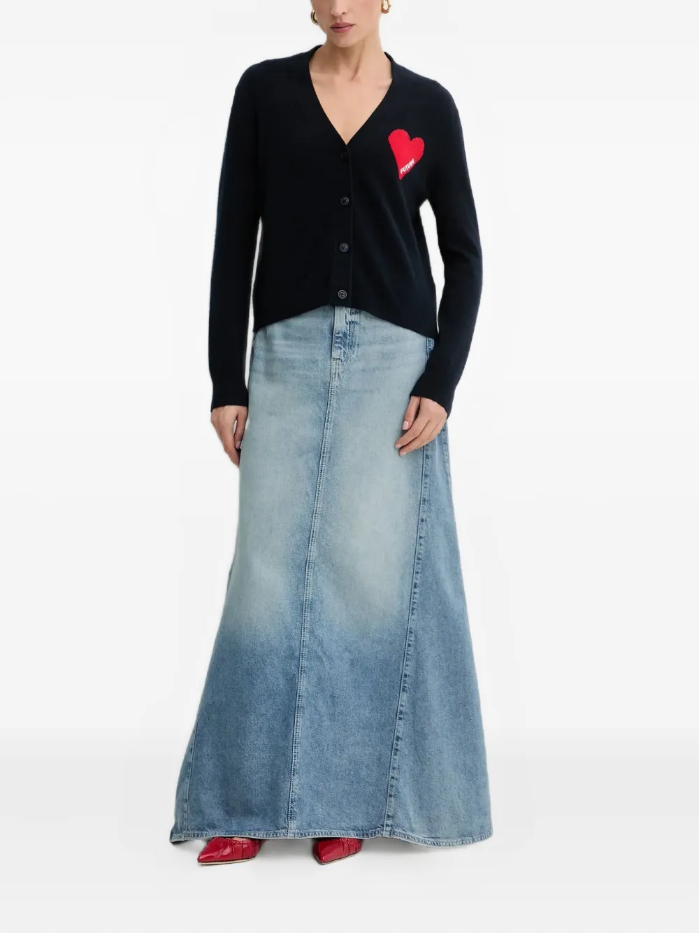 FROM FUTURE heart-motif buttoned cardigan | Cardigans | Image 2