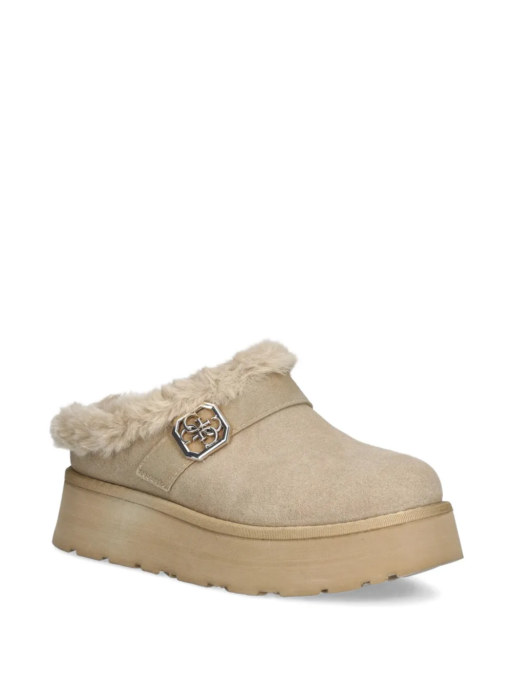 GUESS USA Dolmana slippers met plateauzool - Beige