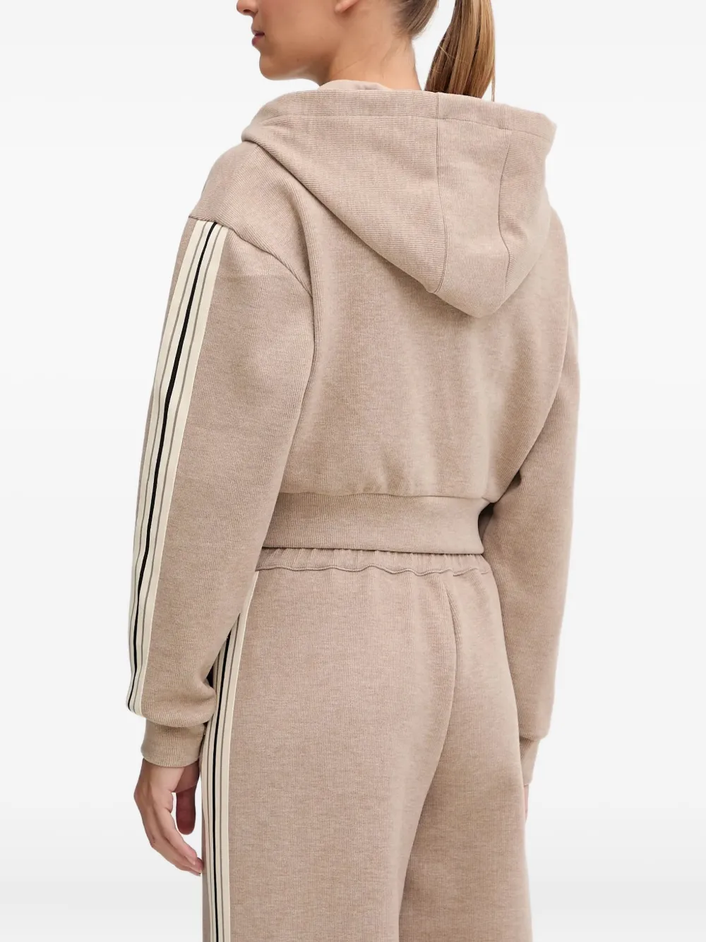 GUESS USA Hoodie met gestreepte mouwen Bruin