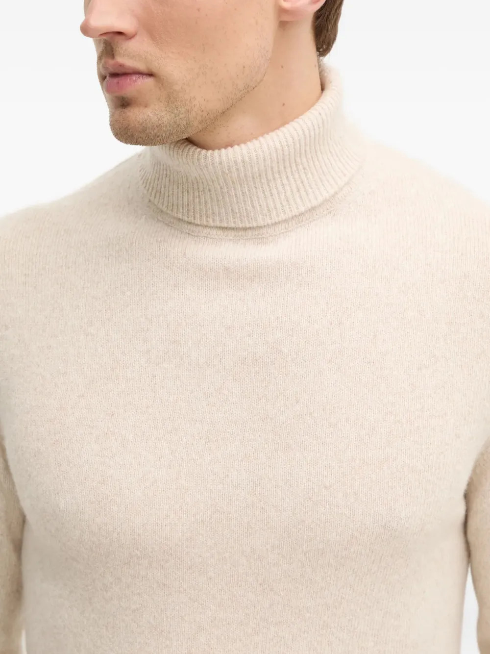 From Future Roll-neck Cashmere Pullover In Neutral