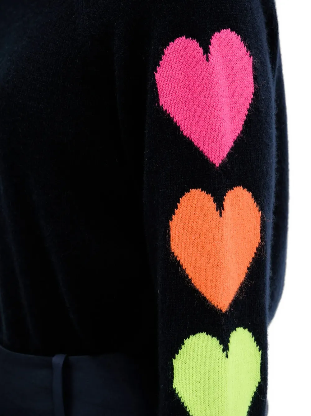 From Future Heart-motif Cashmere Sweater In Blue